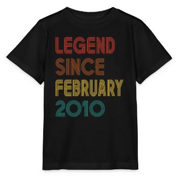 15 Years Old Legend Since February 2010 Birthday - Stanley/Stella MINI CREATOR Kids’ T-Shirt - black - Front - Mikhail (115cm)