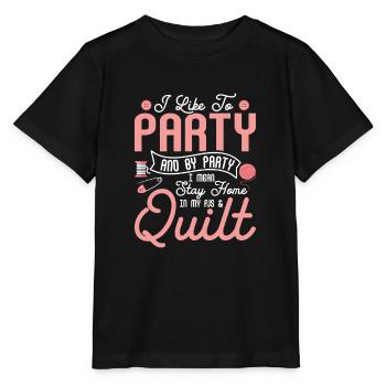 J’aime faire la fête et par Party Quilting Quilter - T-shirt bio MINI CREATOR Stanley/Stella Enfant - noir - Devant - Mikhail (115cm)