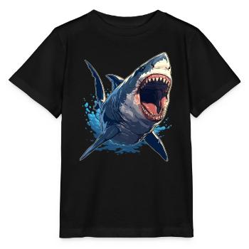 Grands requins blancs Grand requin blanc - T-shirt bio MINI CREATOR Stanley/Stella Enfant - noir - Devant - Mikhail (115cm)