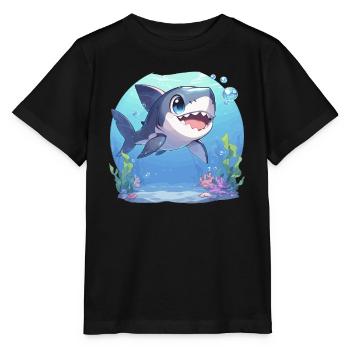 Weiße Haie Weißer Hai - Stanley/Stella Kinder T-Shirt MINI CREATOR  - Schwarz - Vorne - Mikhail (115cm)
