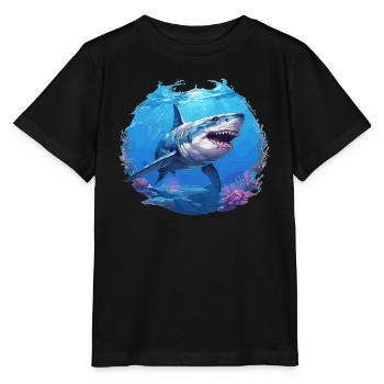 Grands requins blancs Grand requin blanc - T-shirt bio MINI CREATOR Stanley/Stella Enfant - noir - Devant - Mikhail (115cm)