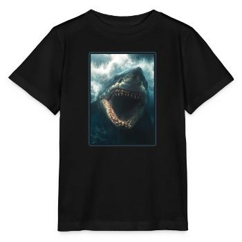 Grands requins blancs Grand requin blanc - T-shirt bio MINI CREATOR Stanley/Stella Enfant - noir - Devant - Mikhail (115cm)