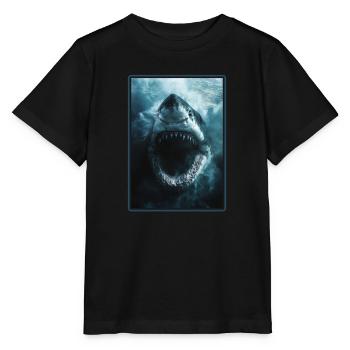 Grands requins blancs Grand requin blanc - T-shirt bio MINI CREATOR Stanley/Stella Enfant - noir - Devant - Mikhail (115cm)
