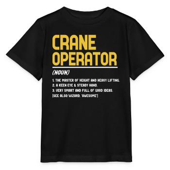 Crane operator definition - Stanley/Stella MINI CREATOR Kids’ T-Shirt - black - Front - Mikhail (115cm)