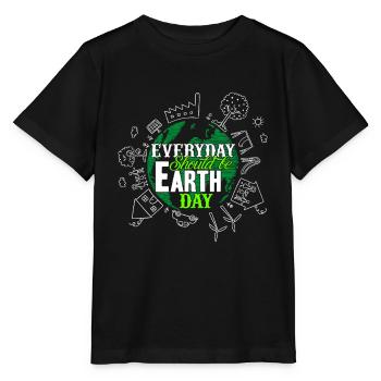 Earth Day Everyday Should Be Earth Day - Stanley/Stella MINI CREATOR Kids’ T-Shirt - black - Front - Mikhail (115cm)