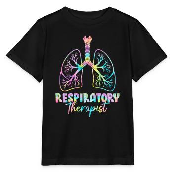 Atemtherapeut Tie Dye Gesundheitswesen Lunge - Stanley/Stella Kinder T-Shirt MINI CREATOR  - Schwarz - Vorne - Mikhail (115cm)