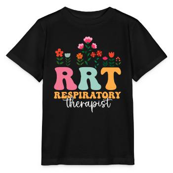 Atemtherapeut Boho Flowers Gesundheitswesen - Stanley/Stella Kinder T-Shirt MINI CREATOR  - Schwarz - Vorne - Mikhail (115cm)