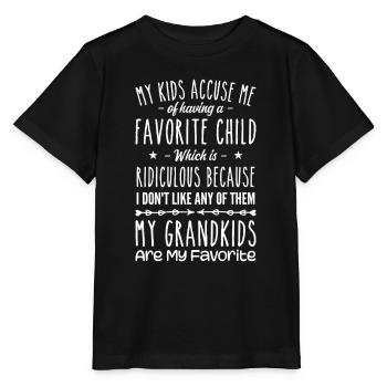 My Grandkids Are My Favorite Grandmother Grandma - Stanley/Stella MINI CREATOR Kids’ T-Shirt - black - Front - Mikhail (115cm)