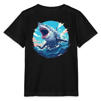 Haie Hai - Stanley/Stella Kinder T-Shirt MINI CREATOR  - Schwarz - Vorne - Mikhail (115cm)