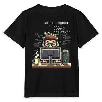 Programmer Computer Coding Software Developer - Stanley/Stella MINI CREATOR Kids’ T-Shirt - black - Front - Mikhail (115cm)