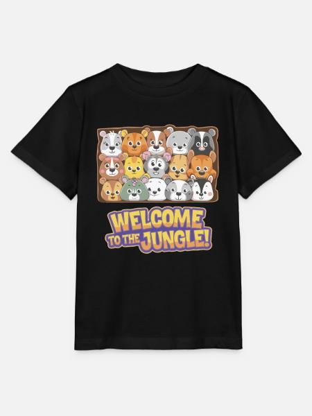 MONTIERTE TIERKÖPFE - Stanley/Stella Kinder T-Shirt MINI CREATOR - Schwarz