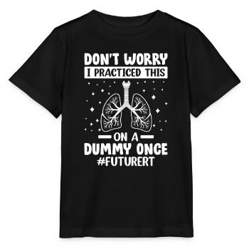 J’ai pratiqué cela sur un mannequin une fois futur RT - T-shirt bio MINI CREATOR Stanley/Stella Enfant - noir - Devant - Mikhail (115cm)