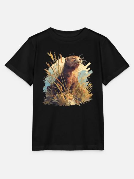 Nerze Nerz - Stanley/Stella Kinder T-Shirt MINI CREATOR  - Schwarz