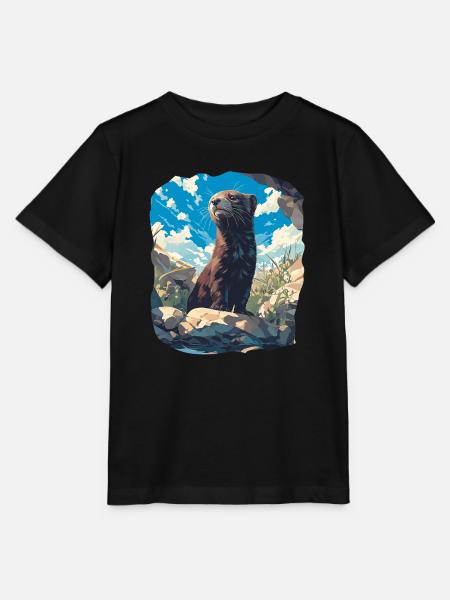 Nerze Nerz - Stanley/Stella Kinder T-Shirt MINI CREATOR  - Schwarz