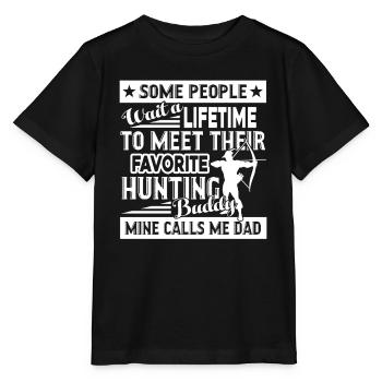Hunting Proud Dad Of Hunting Buddy - Stanley/Stella MINI CREATOR Kids’ T-Shirt - black - Front - Mikhail (115cm)