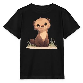 La mangouste de mangouste - T-shirt bio MINI CREATOR Stanley/Stella Enfant - noir - Devant - Mikhail (115cm)
