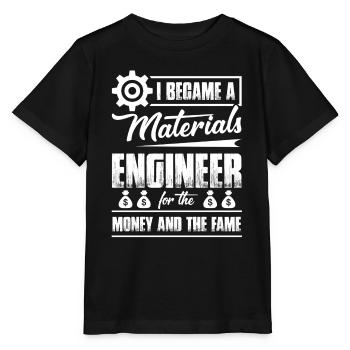I Became A Materials Engineer - Stanley/Stella MINI CREATOR Kids’ T-Shirt - black - Front - Mikhail (115cm)