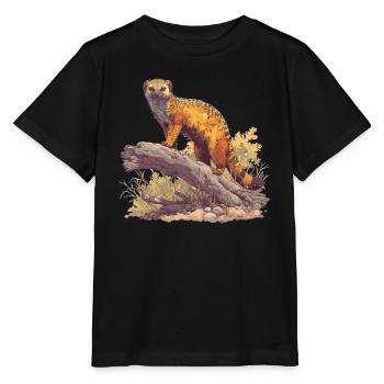 La mangouste de mangouste - T-shirt bio MINI CREATOR Stanley/Stella Enfant - noir - Devant - Mikhail (115cm)