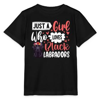Juste une fille qui aime les labradors noirs - T-shirt bio MINI CREATOR Stanley/Stella Enfant - noir - Devant - Mikhail (115cm)
