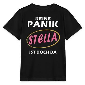 KEINE PANIK STELLA IST DOCH DA - Stanley/Stella Kinder T-Shirt MINI CREATOR  - Schwarz - Vorne - Mikhail (115cm)