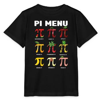 Pi Menu Fruit Pi Day Fun Math Art - Stanley/Stella MINI CREATOR Kids’ T-Shirt - black - Front - Mikhail (115cm)