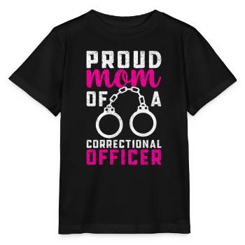 Correctional Officer Mom Law Enforcement Thin - Stanley/Stella MINI CREATOR Kids’ T-Shirt - black - Front - Mikhail (115cm)