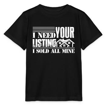 Real Estate Broker Proud Real Estate Broker - Stanley/Stella MINI CREATOR Kids’ T-Shirt - black - Front - Mikhail (115cm)