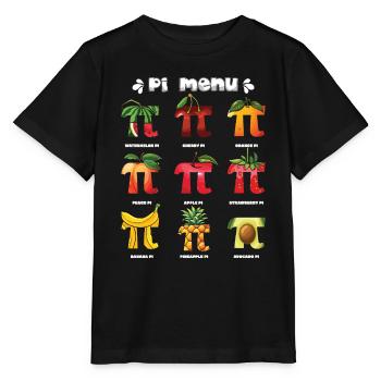 Pi Menü Fruchtfreunde Pi Day Spaß - Stanley/Stella Kinder T-Shirt MINI CREATOR  - Schwarz - Vorne - Mikhail (115cm)
