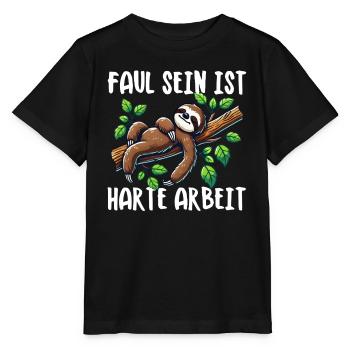 paresseux paresseux paresseux amant paresseux - T-shirt bio MINI CREATOR Stanley/Stella Enfant - noir - Devant - Mikhail (115cm)