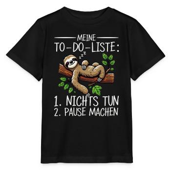 paresseux paresseux paresseux amant paresseux - T-shirt bio MINI CREATOR Stanley/Stella Enfant - noir - Devant - Mikhail (115cm)