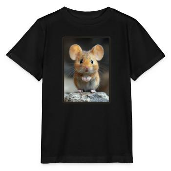 Souris Souris - T-shirt bio MINI CREATOR Stanley/Stella Enfant - noir - Devant - Mikhail (115cm)