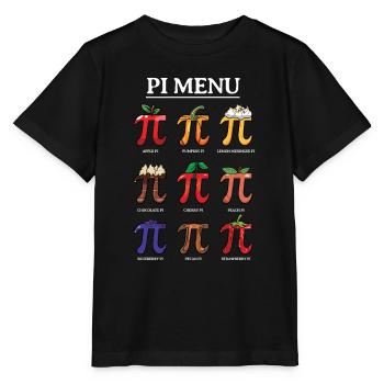 Menu Pi : pomme, citrouille, citron et plus encore pour - T-shirt bio MINI CREATOR Stanley/Stella Enfant - noir - Devant - Mikhail (115cm)