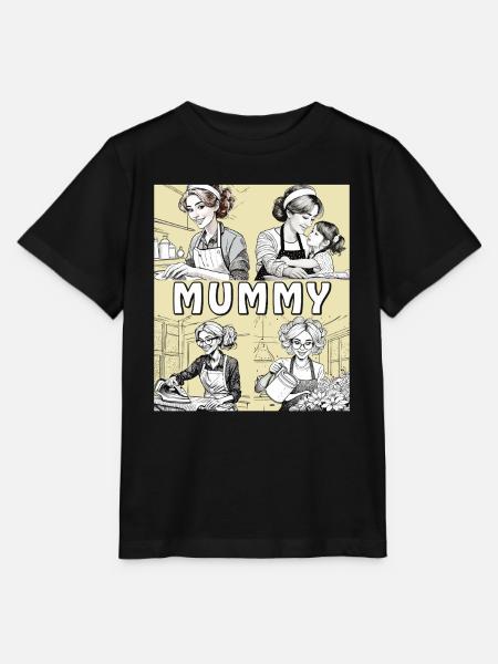 FRAU HAUSARBEIT MUMMY - Stanley/Stella Kinder T-Shirt MINI CREATOR - Schwarz