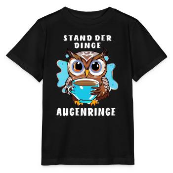 OWL STATE OF AFFAIRS DARK CIRCLES - Stanley/Stella MINI CREATOR Kids’ T-Shirt - black - Front - Mikhail (115cm)