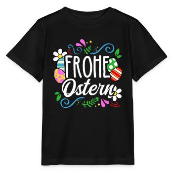 Joyeuses Pâques - T-shirt bio MINI CREATOR Stanley/Stella Enfant - noir - Devant - Mikhail (115cm)