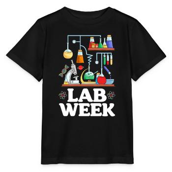 Lab Week Medical Science Med Lab Wissenschaftler - Stanley/Stella Kinder T-Shirt MINI CREATOR  - Schwarz - Vorne - Mikhail (115cm)