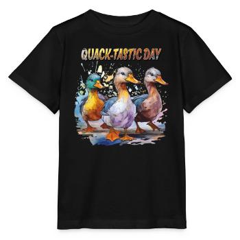 JOURNÉE DU CANARD COIN-TASTIQUE - T-shirt bio MINI CREATOR Stanley/Stella Enfant - noir - Devant - Mikhail (115cm)
