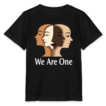 Nous sommes un Diversité Égalité Tolérance - T-shirt bio MINI CREATOR Stanley/Stella Enfant - noir - Devant - Mikhail (115cm)