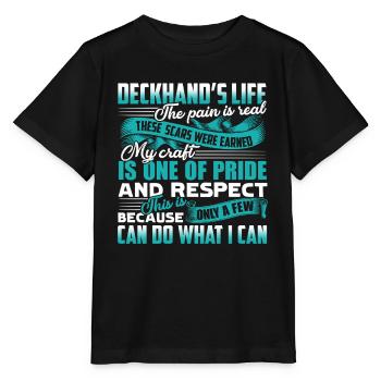 Deckhand's Life The Pain Is Real - Stanley/Stella MINI CREATOR Kids’ T-Shirt - black - Front - Mikhail (115cm)