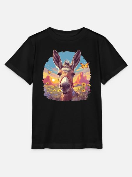 Donkey Esel - Stanley/Stella Kinder T-Shirt MINI CREATOR - Schwarz