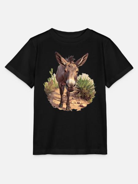 Donkey Esel - Stanley/Stella Kinder T-Shirt MINI CREATOR - Schwarz