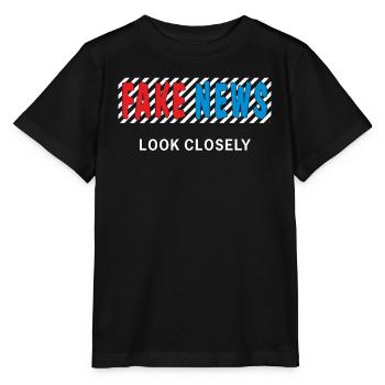 FAUSSES NOUVELLES - T-shirt bio MINI CREATOR Stanley/Stella Enfant - noir - Devant - Mikhail (115cm)