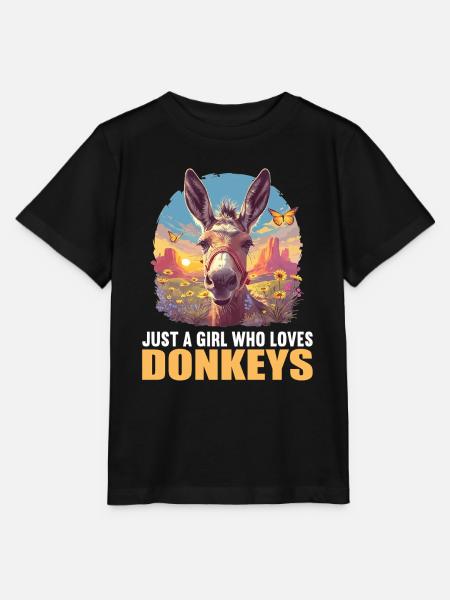 Donkey Esel - Stanley/Stella Kinder T-Shirt MINI CREATOR  - Schwarz