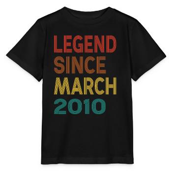 Vintage Legend Depuis Mars 2010, 15ème anniversaire - T-shirt bio MINI CREATOR Stanley/Stella Enfant - noir - Devant - Mikhail (115cm)