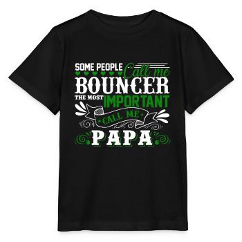 Bouncer Papa - Stanley/Stella MINI CREATOR Kids’ T-Shirt - black - Front - Mikhail (115cm)
