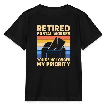 Retired Postal Worker Postal Worker Mailman - Stanley/Stella Kinder T-Shirt MINI CREATOR  - Schwarz - Vorne - Mikhail (115cm)