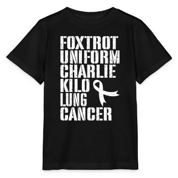 Drôle de cancer du poumon ruban blanc poumon poumon LUng - T-shirt bio MINI CREATOR Stanley/Stella Enfant - noir - Devant - Mikhail (115cm)