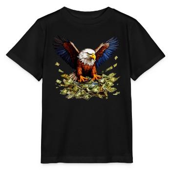 Eagle, Money - Stanley/Stella MINI CREATOR Kids’ T-Shirt - black - Front - Mikhail (115cm)