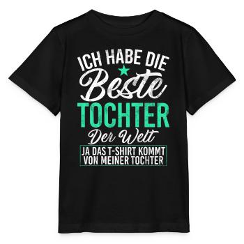 Papa Tochter Vatertag Vaterschaft Elternteil - Stanley/Stella Kinder T-Shirt MINI CREATOR  - Schwarz - Vorne - Mikhail (115cm)
