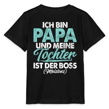 Papa Tochter Vatertag Vaterschaft Elternteil - Stanley/Stella Kinder T-Shirt MINI CREATOR  - Schwarz - Vorne - Mikhail (115cm)